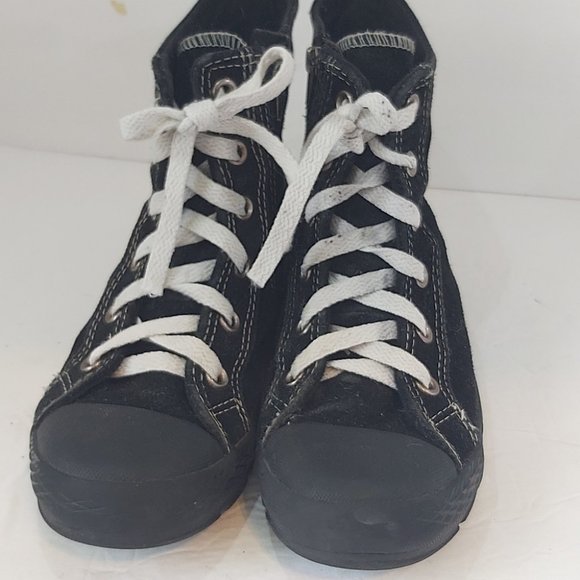 CONVERSE ALL STAR | Boys Junior High Top Sneakers Black Size 3 - Picture 2 of 8